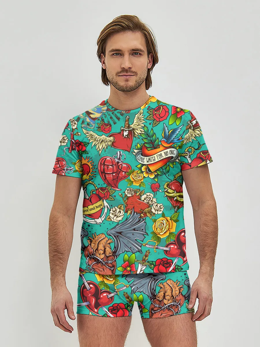 Мужские трусы с футболкой / Дела сердечные tattoo