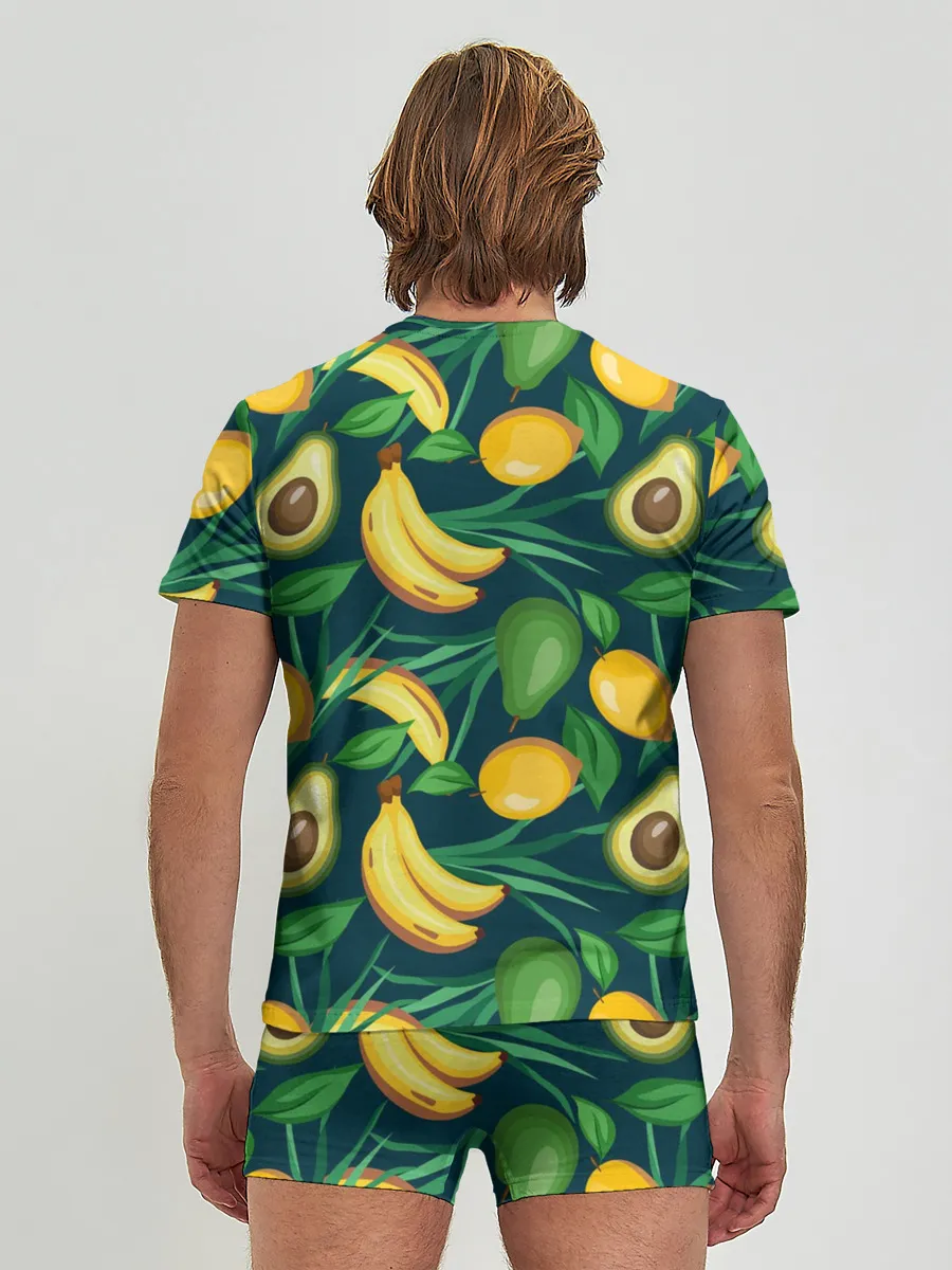 Мужские трусы с футболкой / Фрукты