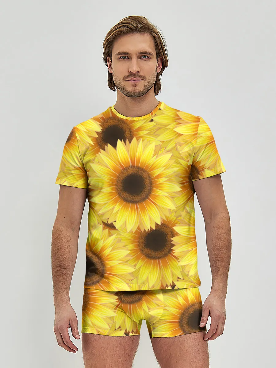 Мужские трусы с футболкой / Подсолнухи в поле