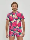 Мужские трусы с футболкой / Поле роз