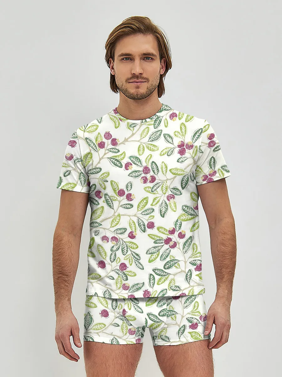 Мужские трусы с футболкой / Крыжовник красками