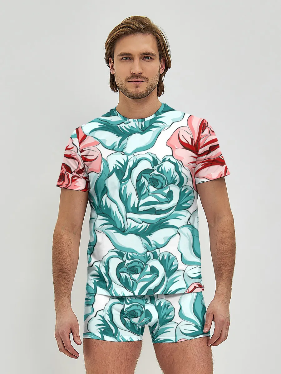 Мужские трусы с футболкой / Розы