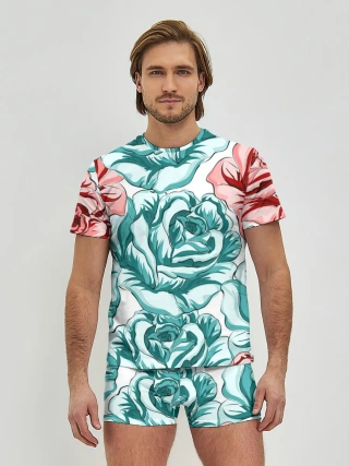 Мужские трусы с футболкой / Розы