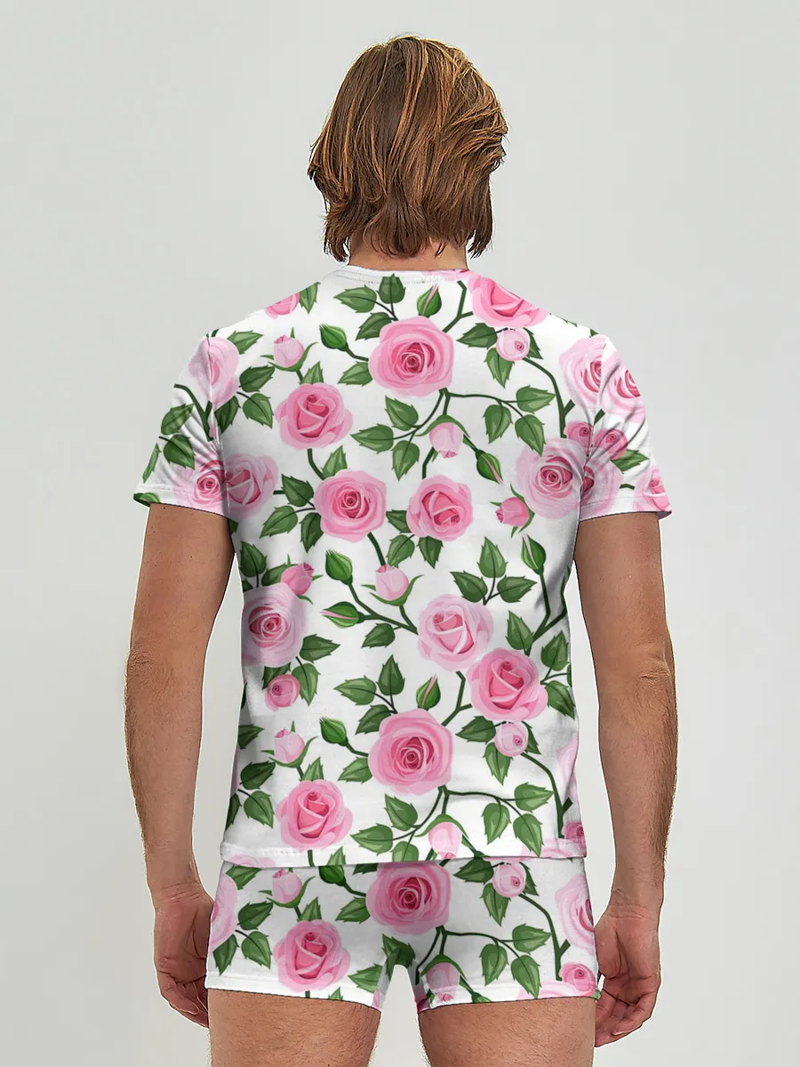 Мужские трусы с футболкой / Розы