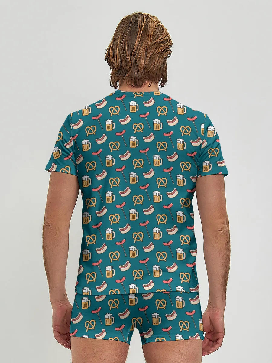 Мужские трусы с футболкой / Узор для Октоберфеста