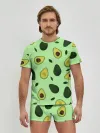 Мужские трусы с футболкой / Авокадо