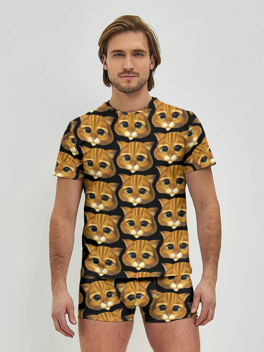 Мужские трусы с футболкой / КОТ В САПОГАХ из ШРЕКА