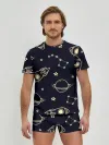 Мужские трусы с футболкой / космос