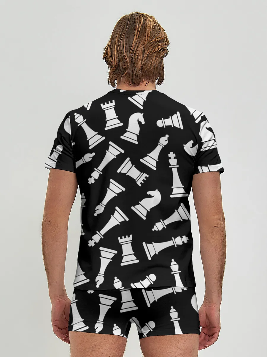 Мужские трусы с футболкой / Фигуры, Шахматы