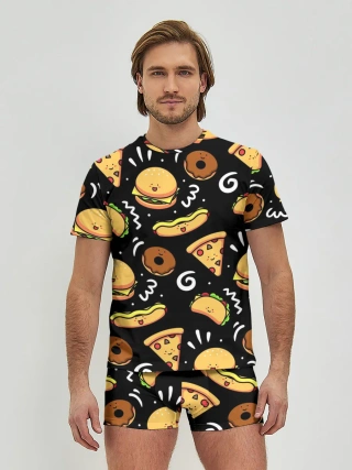 Мужские трусы с футболкой / Фастфуд