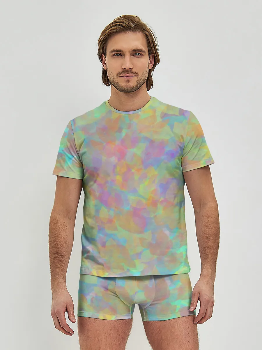 Мужские трусы с футболкой / Цветные лепестки