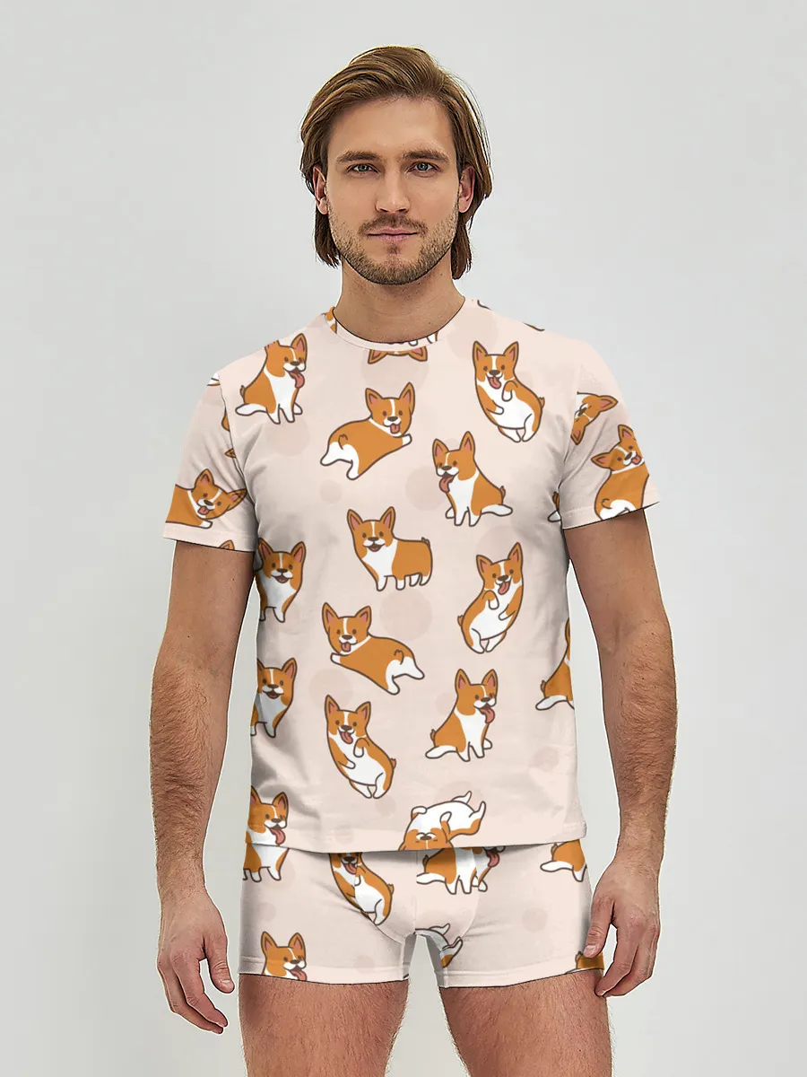 Мужские трусы с футболкой / Корги | Разные