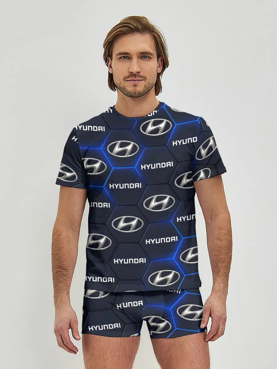 Мужские трусы с футболкой / HYUNDAI / ХЕНДАЙ / 3D ПЛИТЫ