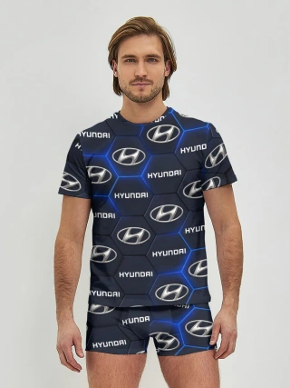 Мужские трусы с футболкой / HYUNDAI / ХЕНДАЙ / 3D ПЛИТЫ