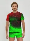 Мужские трусы с футболкой / КРАСНАЯ И ЗЕЛЕНАЯ КРАСКА