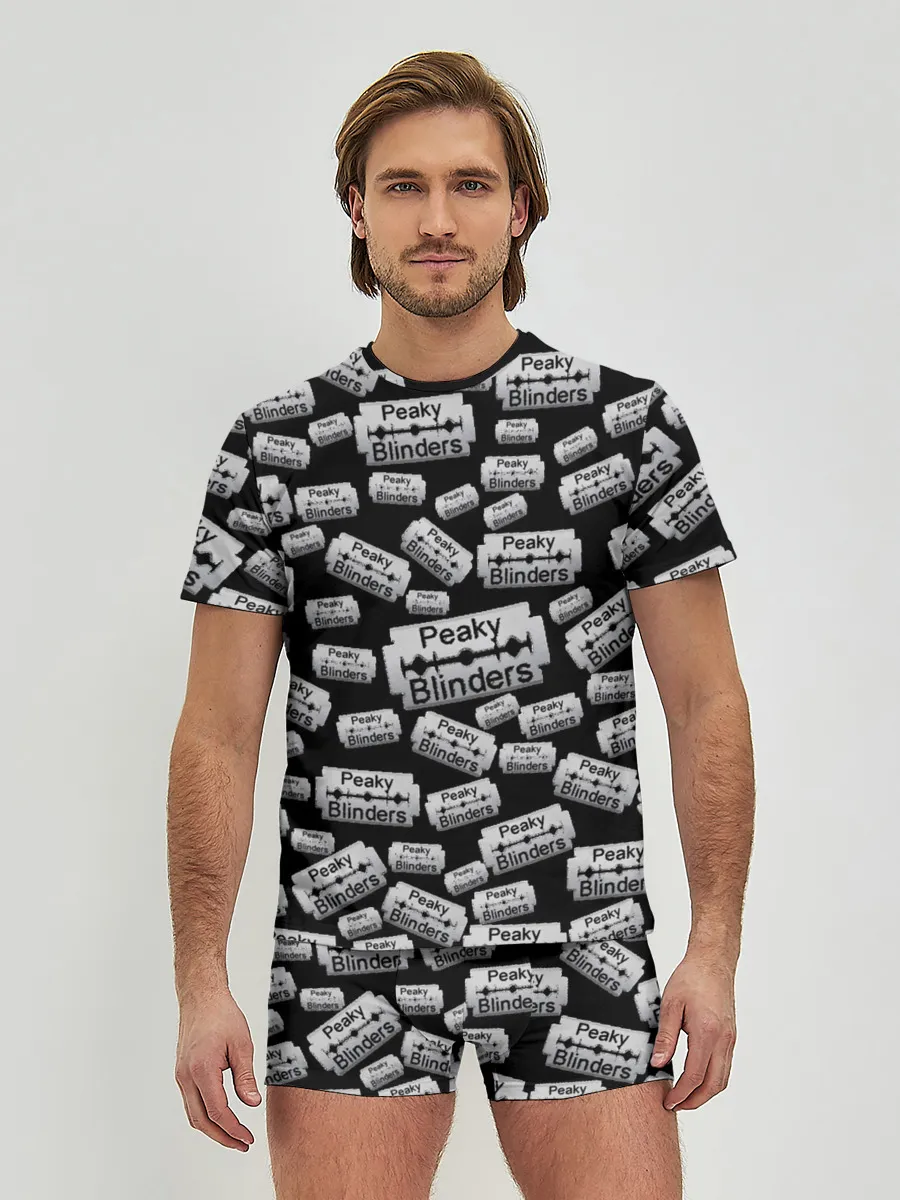 Мужские трусы с футболкой / Peaky Blinders Лезвие Паттерн