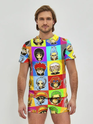 Мужские трусы с футболкой / ONE PIECE / ВАН ПИС / УЗОР