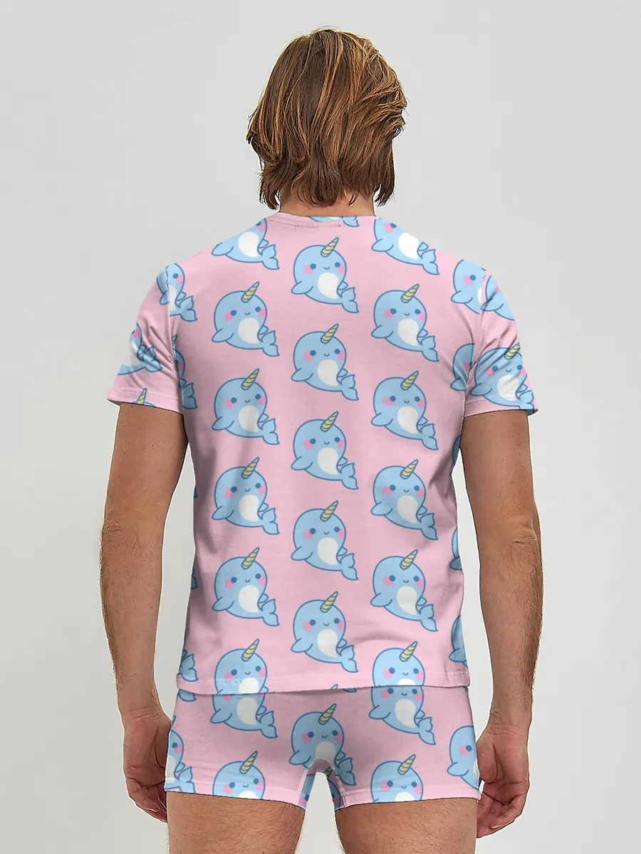 Мужские трусы с футболкой / Дельфинчики | Единорожки