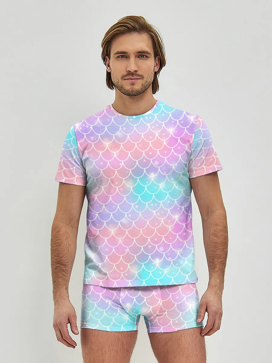 Мужские трусы с футболкой / РУСАЛКА | ЧЕШУЯ