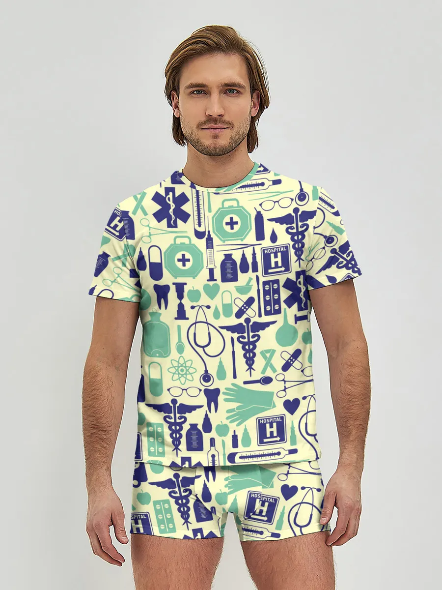 Мужские трусы с футболкой / Медицина | Паттерн