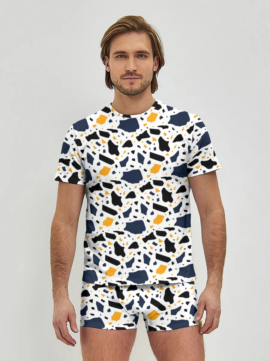 Мужские трусы с футболкой / Итальянский Узор Терраццо