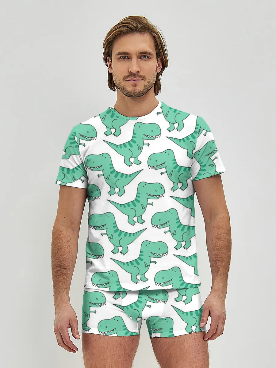 Мужские трусы с футболкой / Динозавры