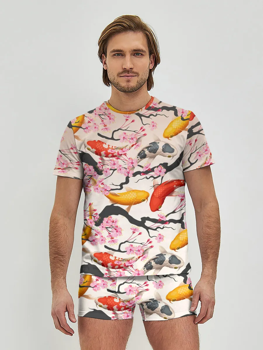 Мужские трусы с футболкой / Рыбы