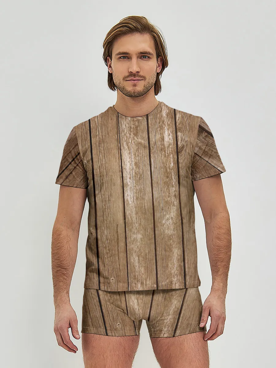 Мужские трусы с футболкой / Texture. Wood