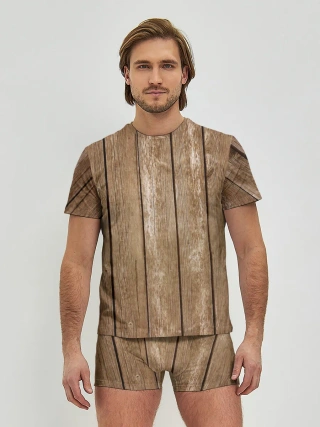 Мужские трусы с футболкой / Texture. Wood