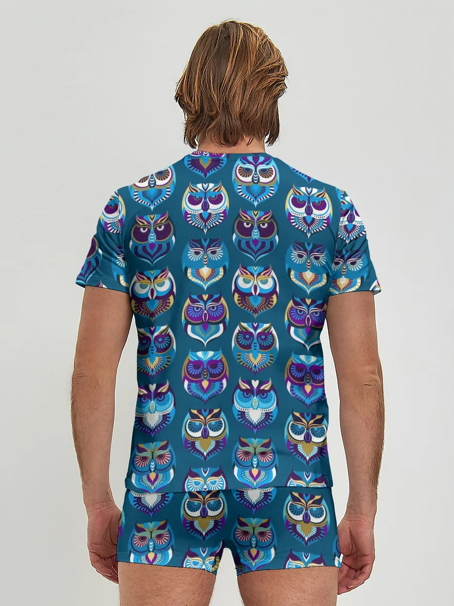 Мужские трусы с футболкой / Совы