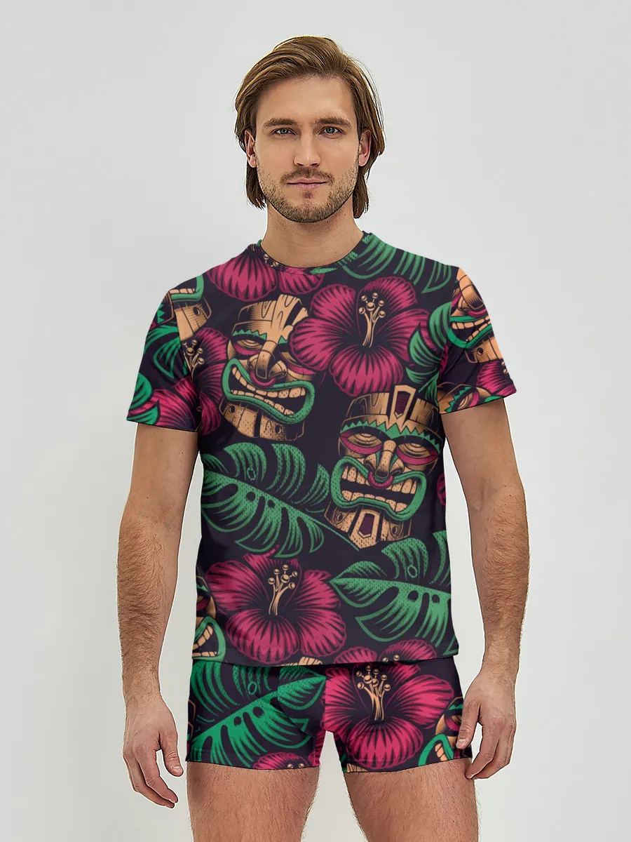 Мужские трусы с футболкой / Тропический