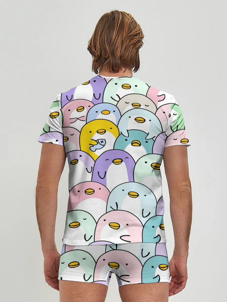 Мужские трусы с футболкой / Пингвины