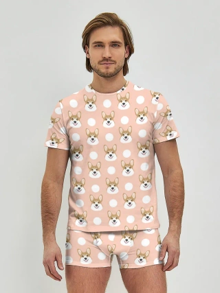 Мужские трусы с футболкой / Звери | Корги