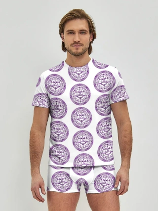 Мужские трусы с футболкой / Пентаграмма Весы