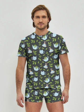 Мужские трусы с футболкой / Чай с мятой