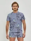 Мужские трусы с футболкой / Голубые розы