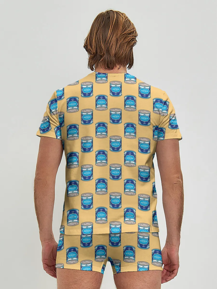 Мужские трусы с футболкой / Сгущенка паттерн