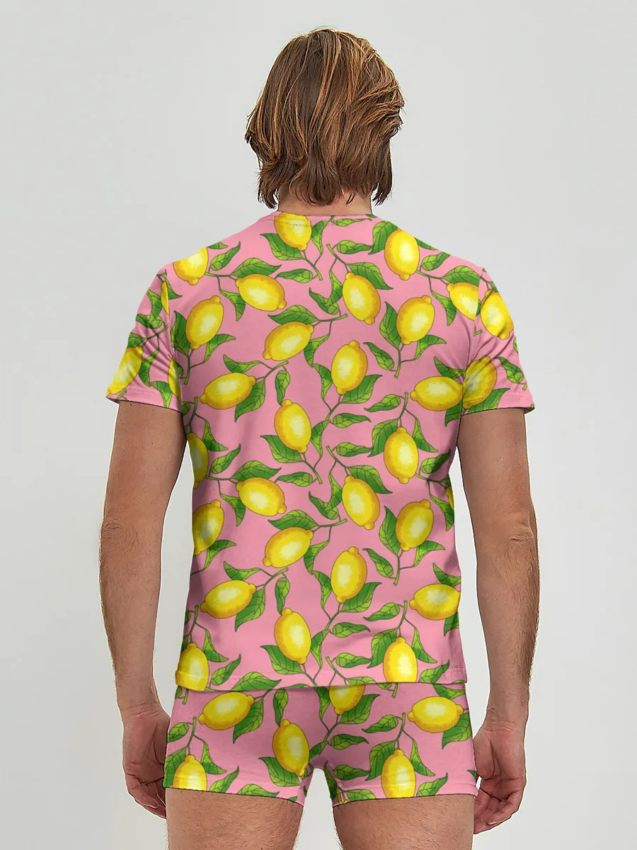 Мужские трусы с футболкой / Лимоны паттерн