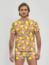 Мужские трусы с футболкой / Лимоны паттерн