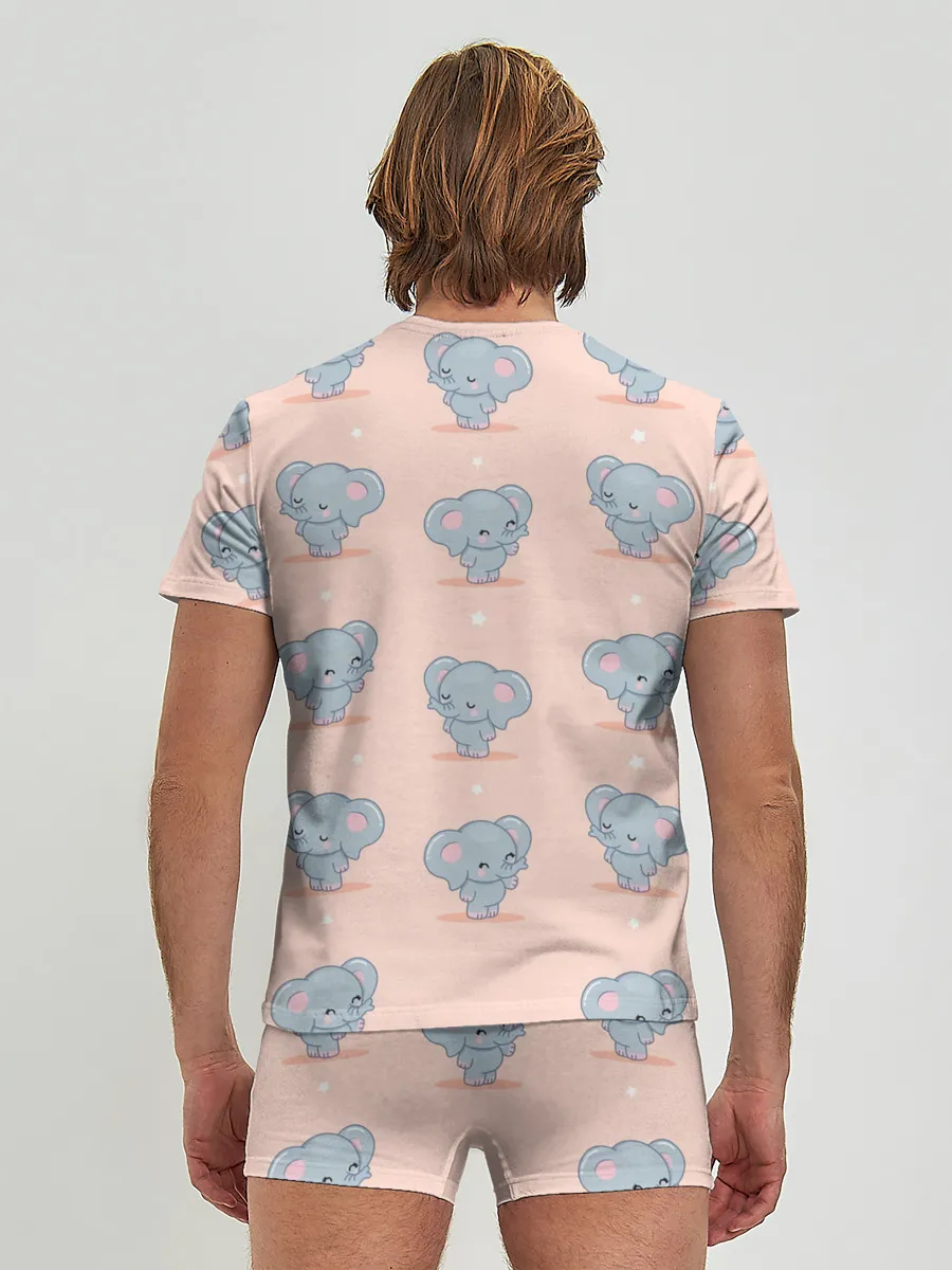 Мужские трусы с футболкой / Слоники