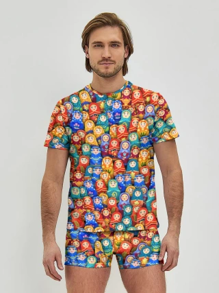 Мужские трусы с футболкой / Матрёшки