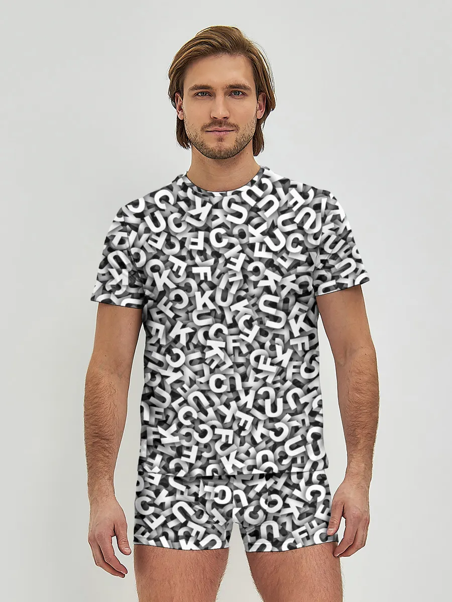 Мужские трусы с футболкой / Буквы UKFC