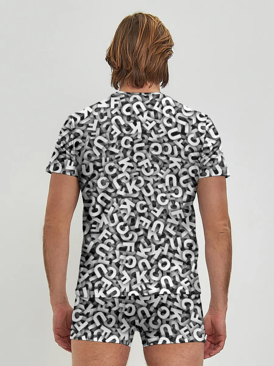 Мужские трусы с футболкой / Буквы UKFC