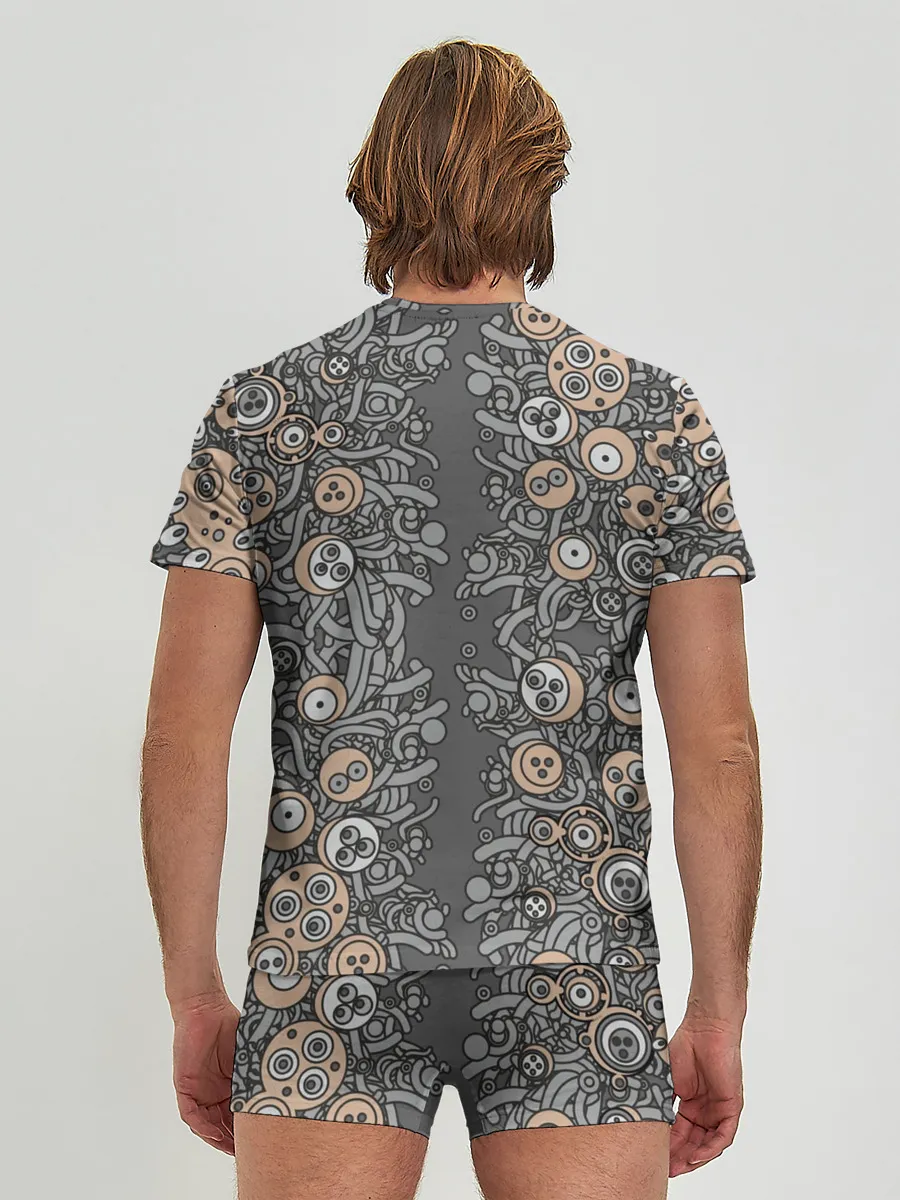 Мужские трусы с футболкой / психоделика киберпанк