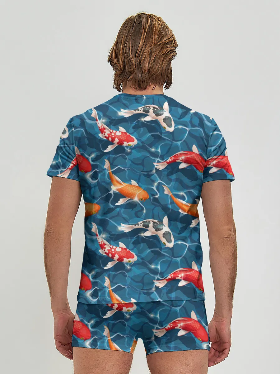 Мужские трусы с футболкой / Японские карпы