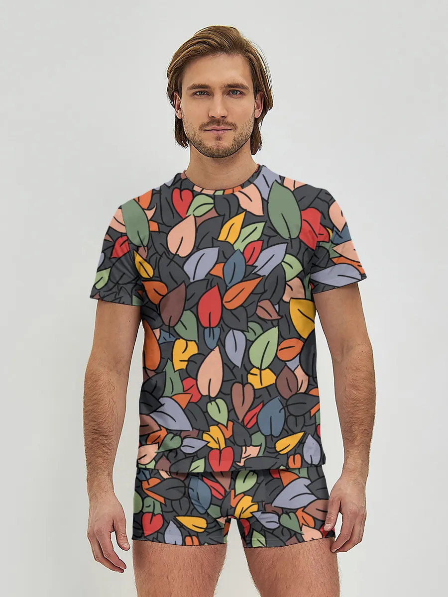 Мужские трусы с футболкой / Рисованная Осень