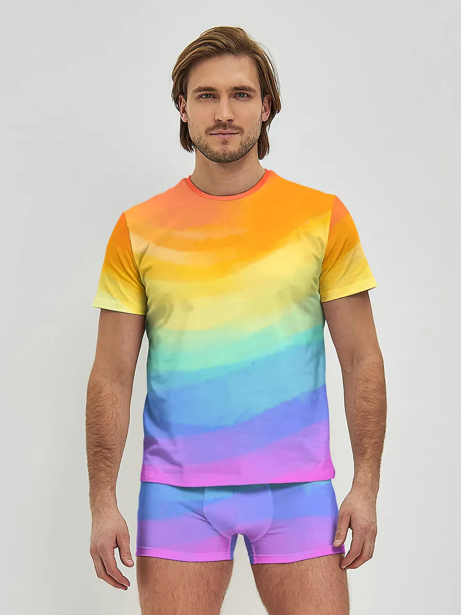 Мужские трусы с футболкой / РАДУЖНЫЕ ВОЛНЫ | RAINBOW WAVES