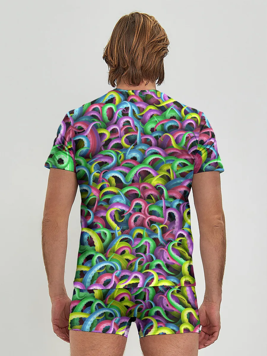 Мужские трусы с футболкой / Психоделические щупальца
