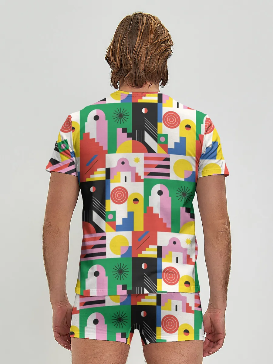 Мужские трусы с футболкой / Геометрия города