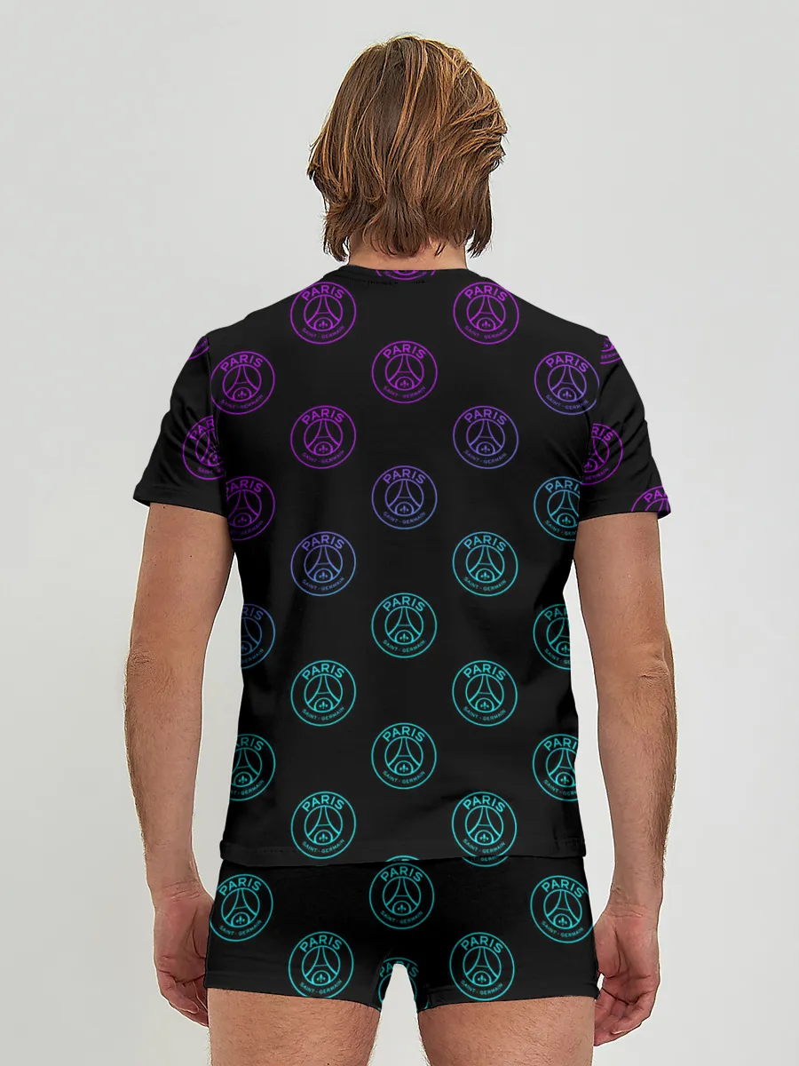 Мужские трусы с футболкой / PSG NEON | ПСЖ НЕОН